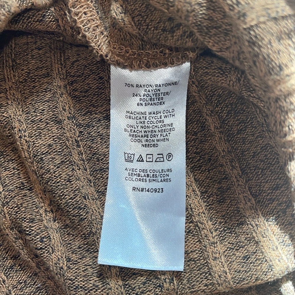 Women's Brown Ribbed top - Picture 2 of 6